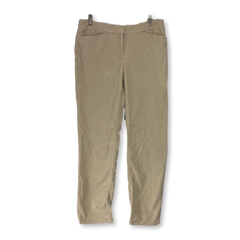 J. Jill Cream Corduroy Pants Size 6 Slim Straight Leg